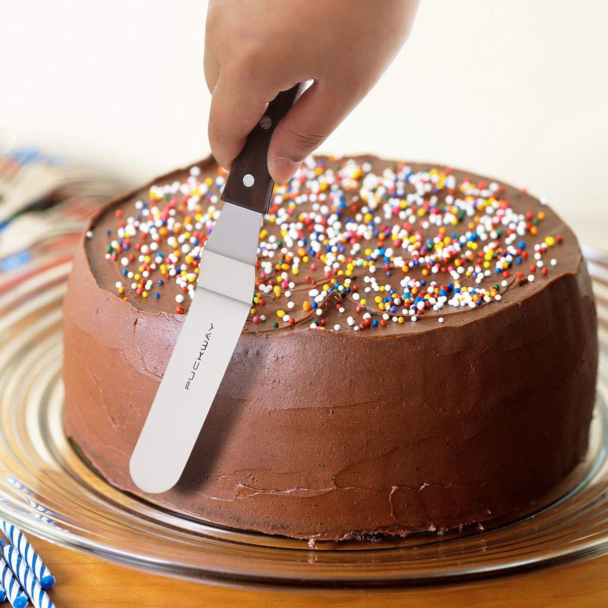 Offset Cake Icing Spatula Set of 4, 4"-6"-8"-10"