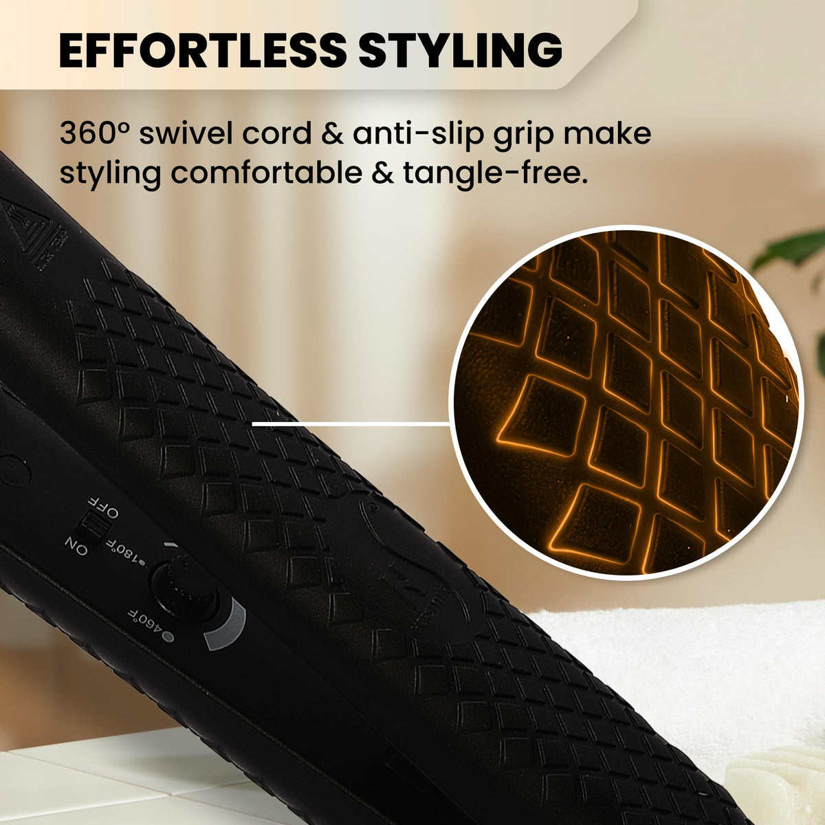 Superstyler Onyx Ceramic Flat Iron - Travel Friendly - 1.25 inch