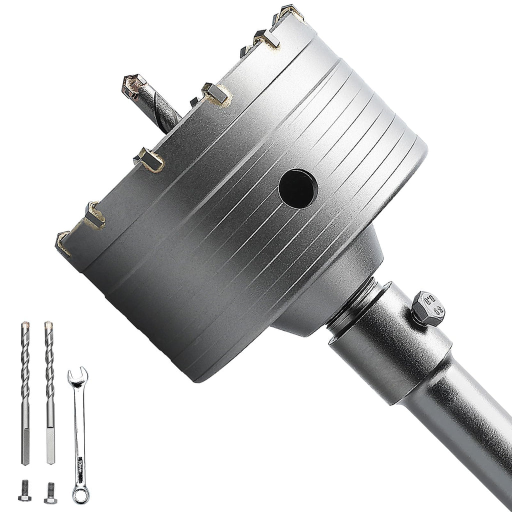 GRIXLEN 5-1/8 inch / 130mm Concrete Hole Saw with SDS Plus Shank Rod