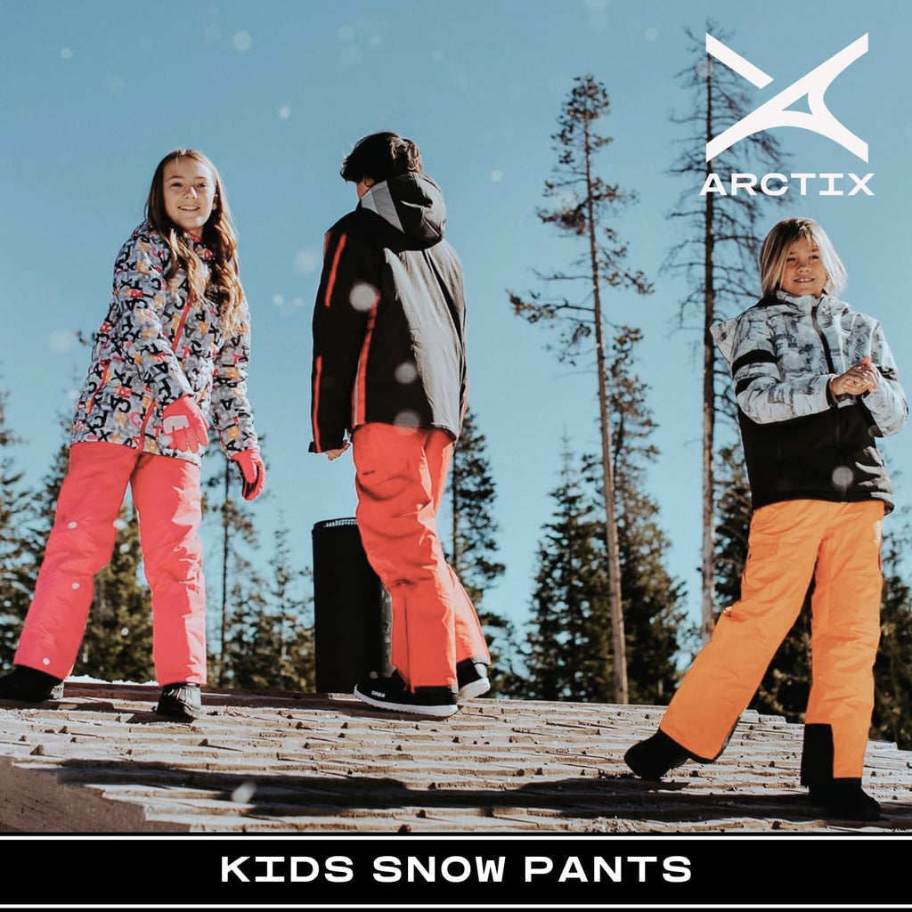 Kids Snow Pants with Reinforced Knees and Seat, Black, Small