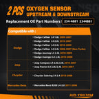 Upstream & Downstream O2 Oxygen Sensor Compatible with Dodge Jeep Chrysler