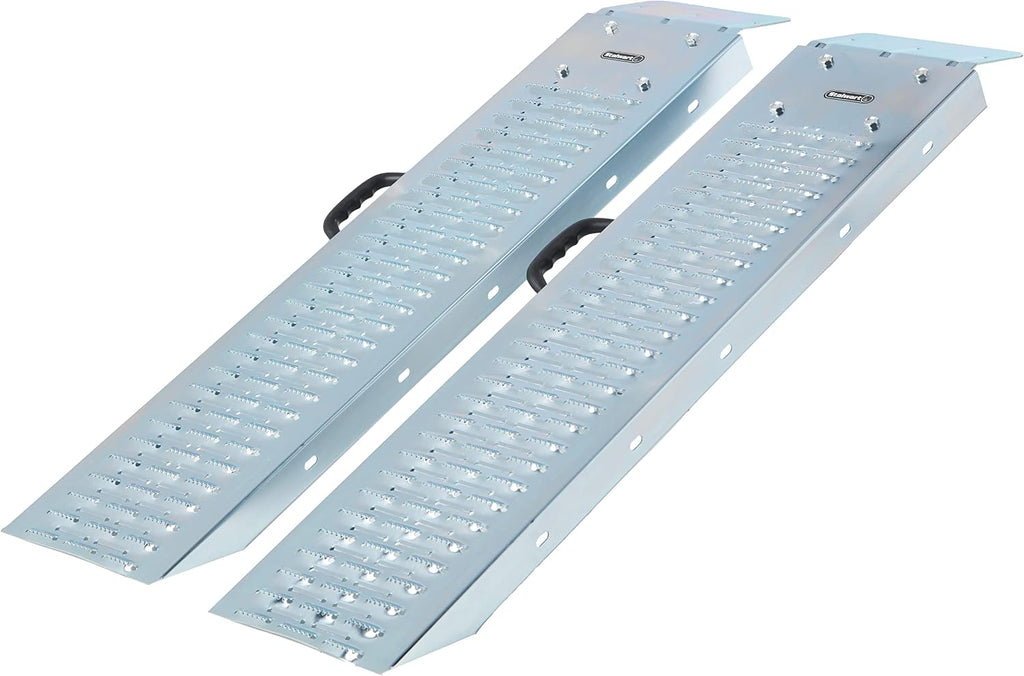 Loading Ramps - Steel Ramp Set for ATVs, Motorcycles, Mowers, Carts & More - Use with Pickup Trucks & Trailers