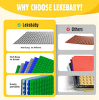 Classic Baseplates Building Base Plates for Building Bricks 100% Compatible with Major Brands-Baseplates 10" x 10"