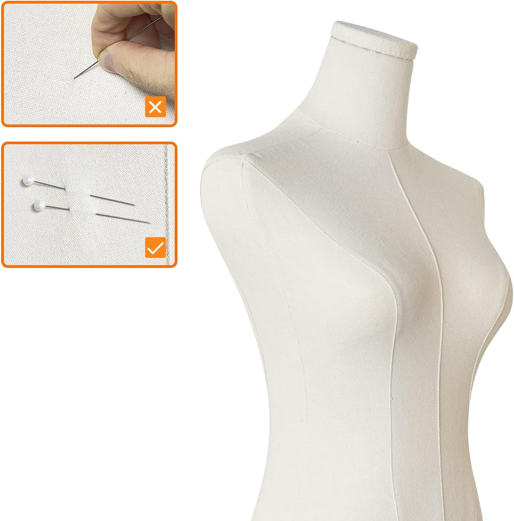 Female Mannequin Torso Women Dress Forms for Sewing Manicanequin Body High Stability Gold Metal Stand for Clothing