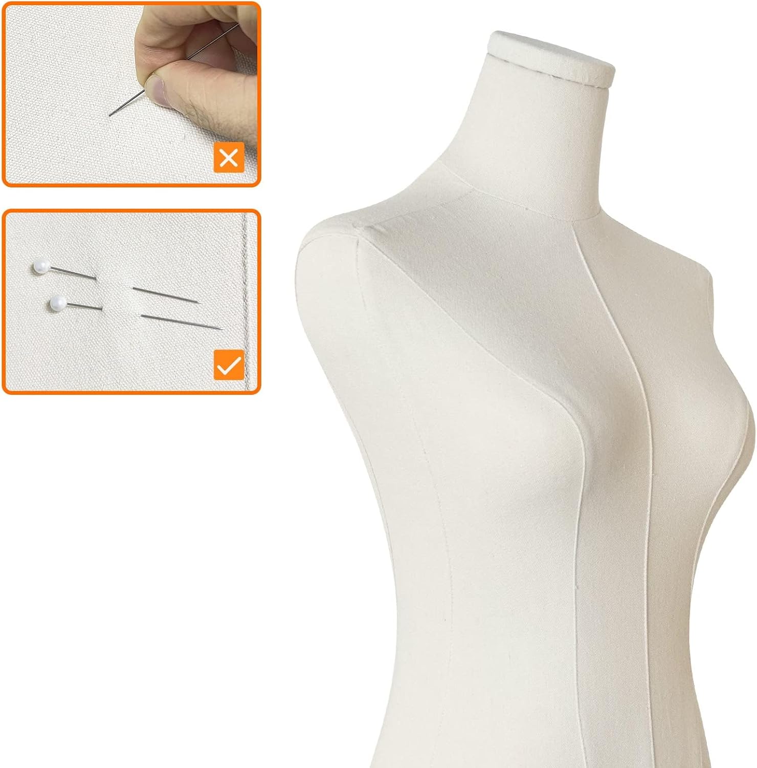 Female Mannequin Torso Women Dress Forms for Sewing Manicanequin Body High Stability Gold Metal Stand for Clothing