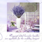 8 Bundles Dried Lavender 16 Inches for Home Wedding Party Decor