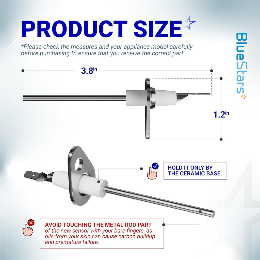 BlueStars 0130F00010 Flame Sensor 5-Pack for Goodman Amana Furnaces