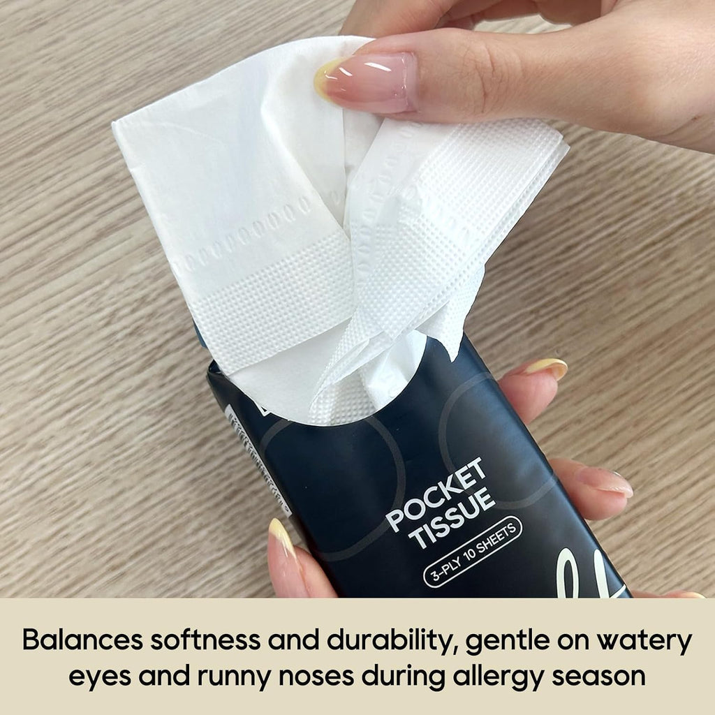 36 Packs Travel Size Pocket Tissues, 3-Ply Soft Facial Tissues