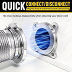 StyGort Upgraded Magnetic Dryer Vent Connector Kit for Easy Vent Cleaning