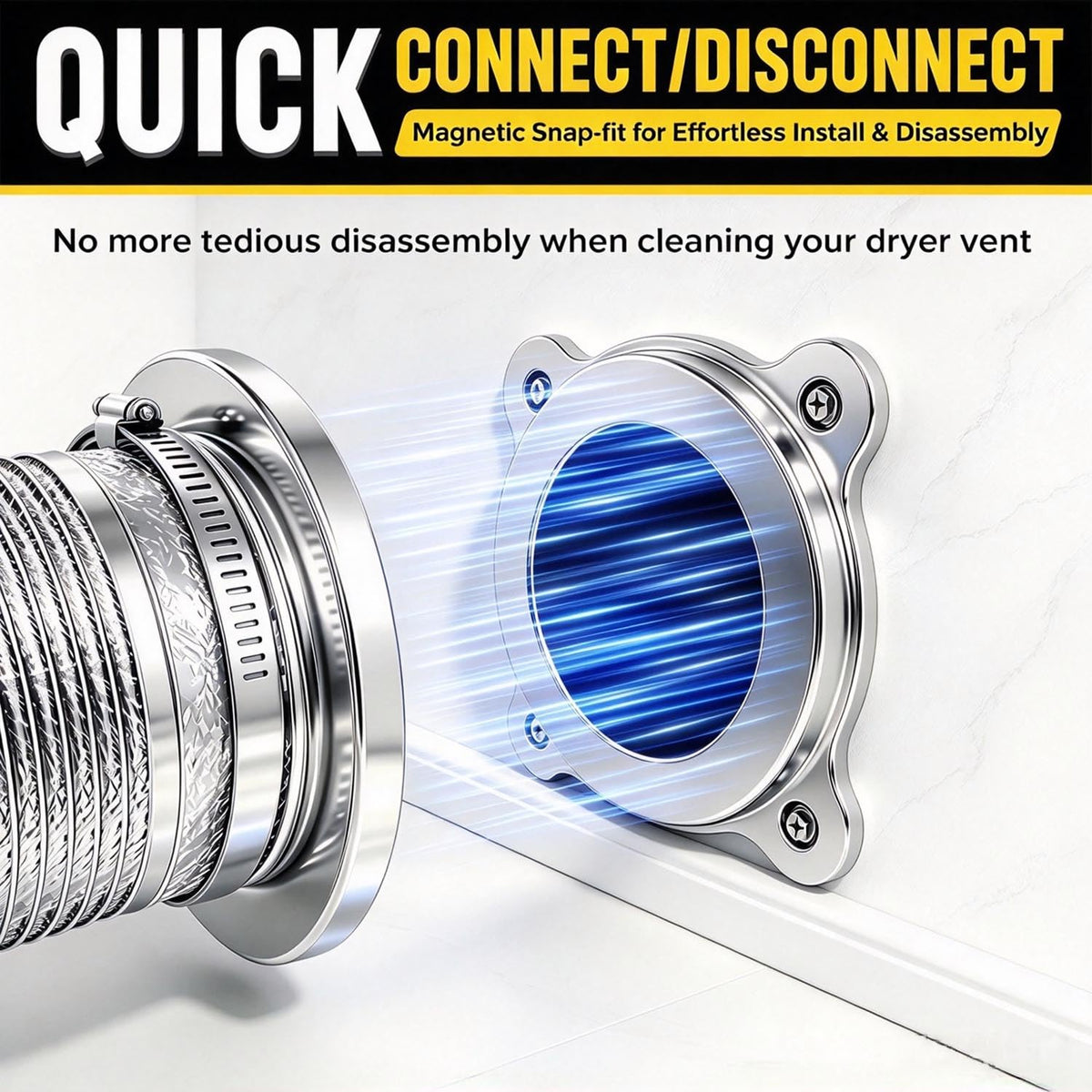 StyGort Upgraded Magnetic Dryer Vent Connector Kit for Easy Vent Cleaning