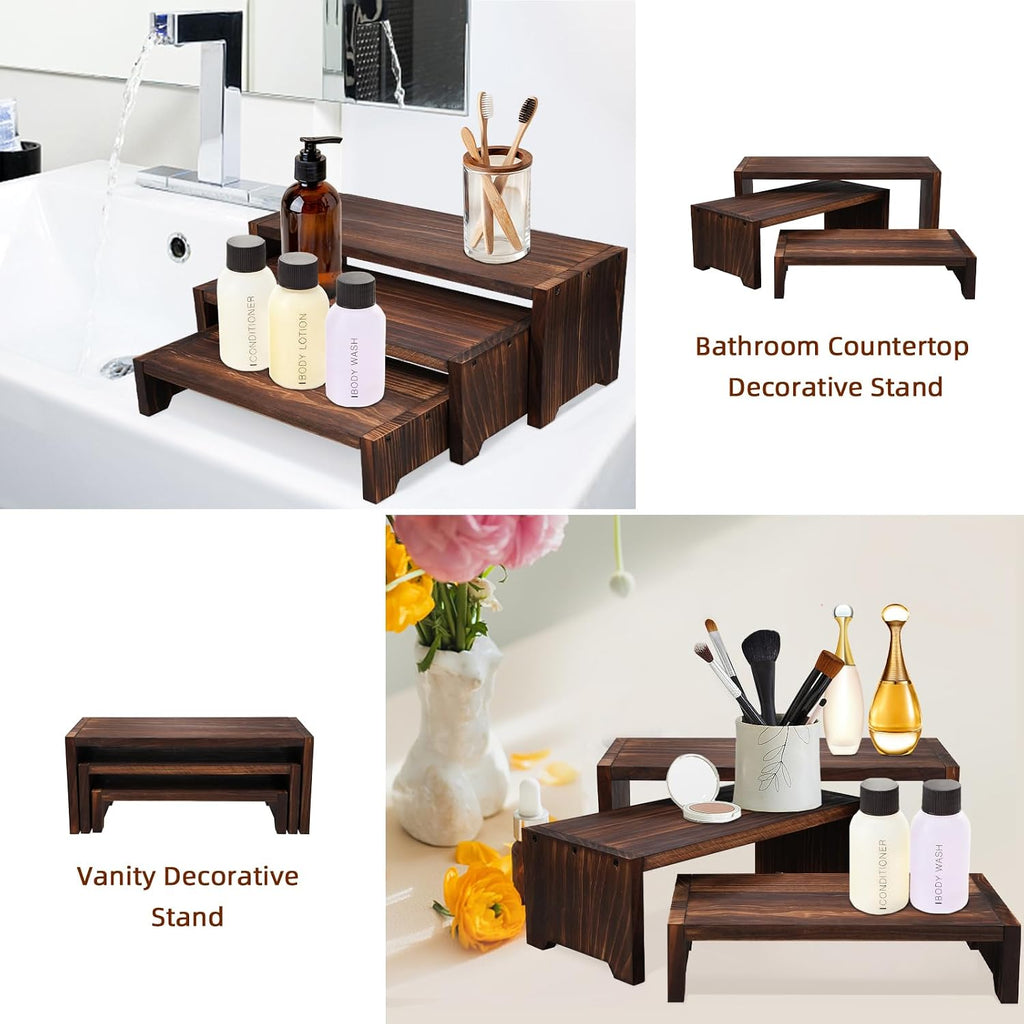 3-Tier Wooden Cupcake Stand & Display Risers