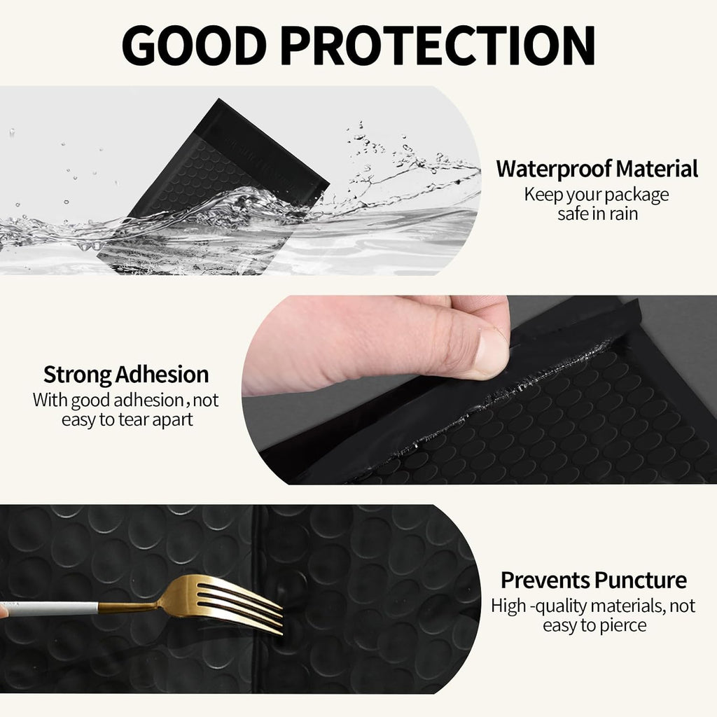 4×8" Inch Bubble Mailers 100 Pack Small Bubble Mailers Waterproof Padded Envelopes Self Seal Adhesive Shipping Bags