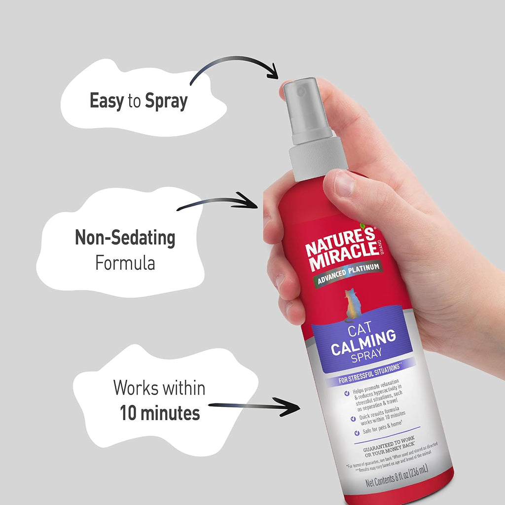 Cat Calming Spray, Stress-Reducing Formula, 8 oz