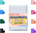 White Poly Bubble Mailers 6x10 100 Pack Usable 6x9