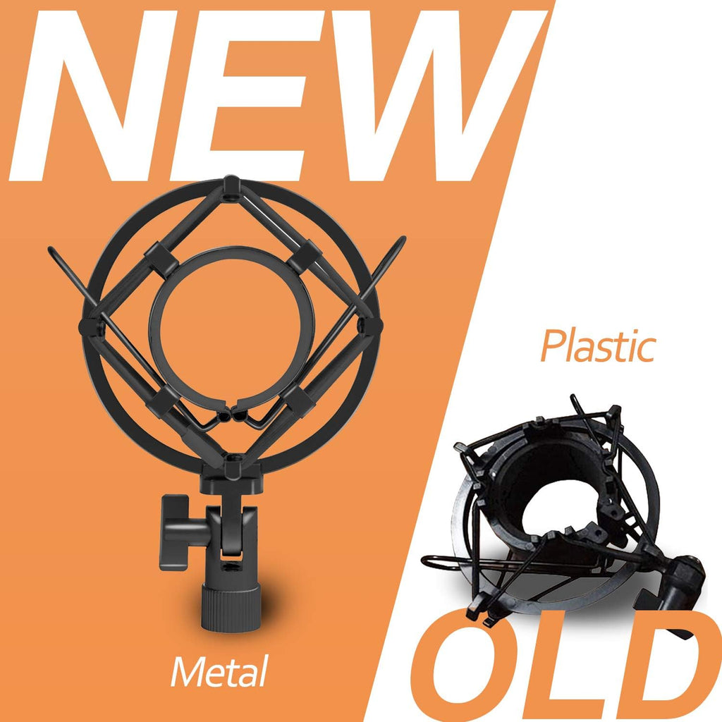 Microphone Shock Mount Mic Holder, Anti-Vibration Suspension Shock Mount Mic Holder Clip for 43mm-47mm Diameter