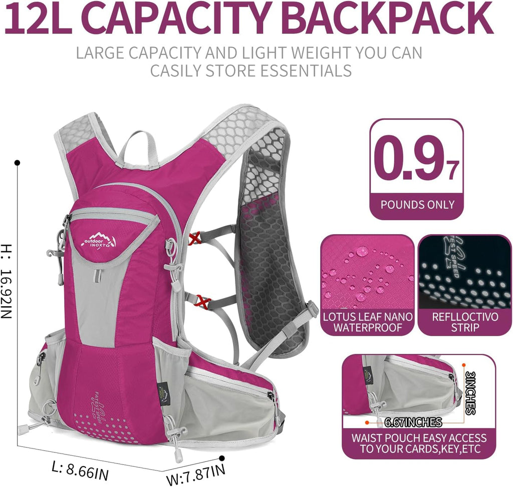 Hydration Pack Backpack, Lightweight Water Backpack with 2L Hydration Bladder Daypack for Men Women,Running Hydration