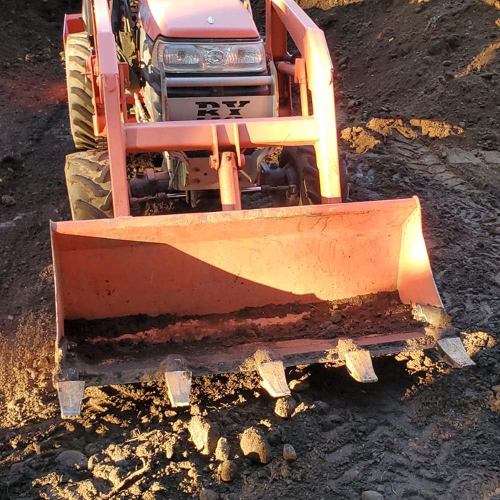 Bucket 23TF Tooth Bar, Universal Size Skid Steer Tractor, USA Made from United Attachments (Bucket Width: 66")