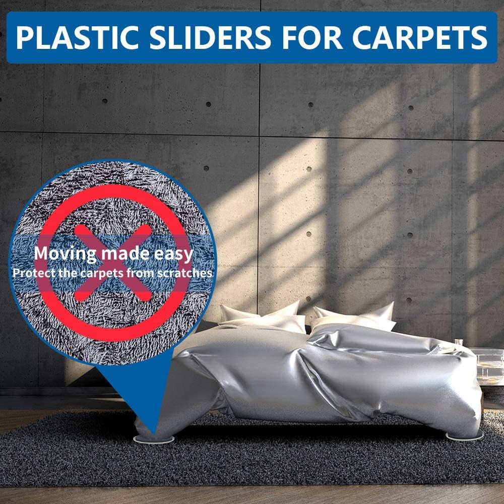 Furniture Sliders, Furniture Movers Sliders 4 Pack 3 1/2"
