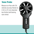 Extech AN100 CFM/CMM Mini Thermo-Anemometer, Air Flow and Velocity