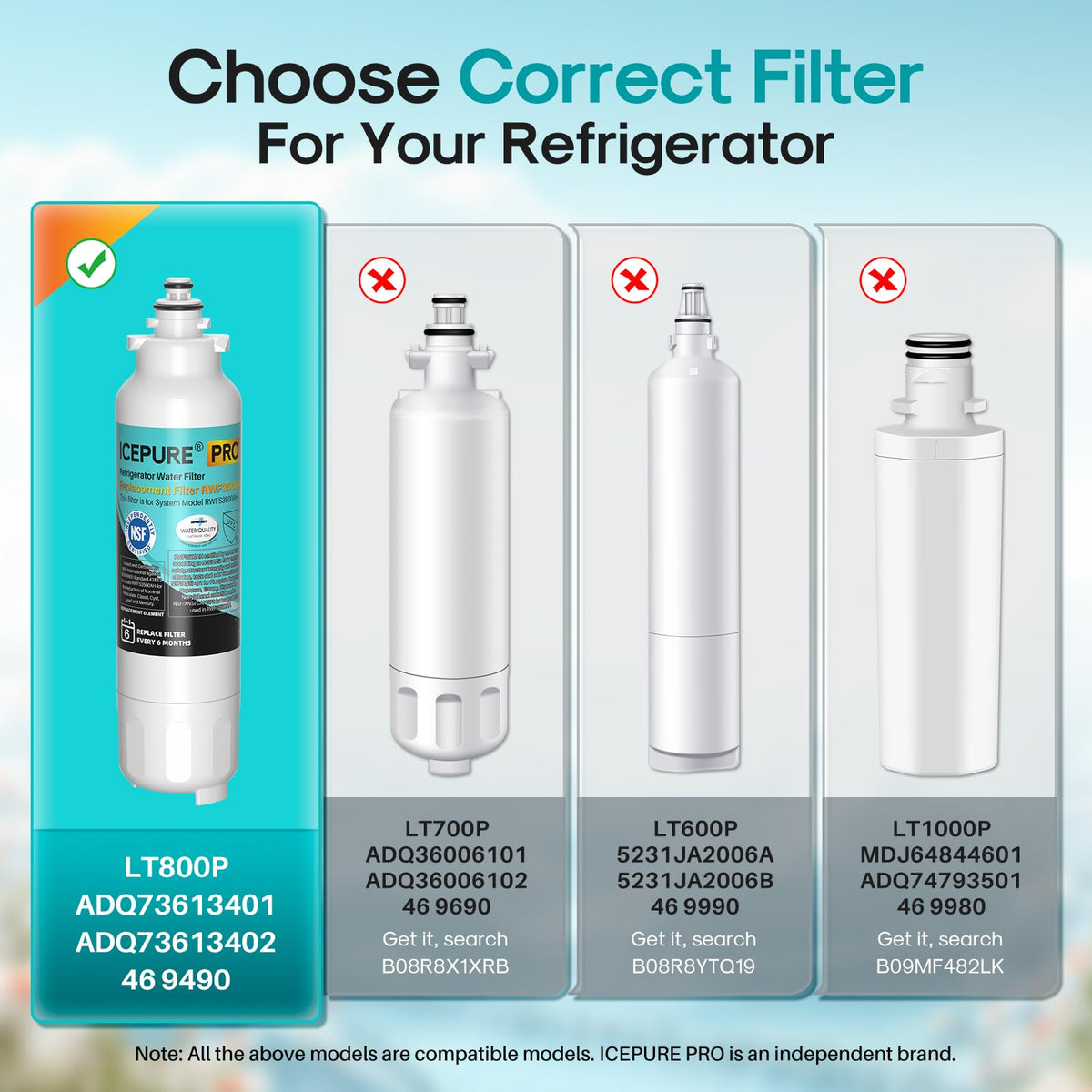 PRO ADQ73613401 NSF401&53&42 Certified Water Filter,2 PACK