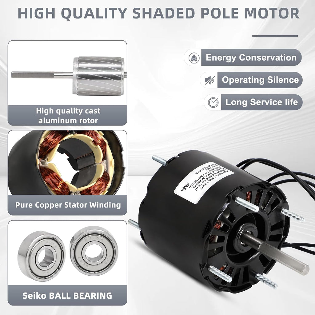 Criditpid 3.3-Inch General Purpose Motor Replacement for Fasco D132, Dayton 161M08.