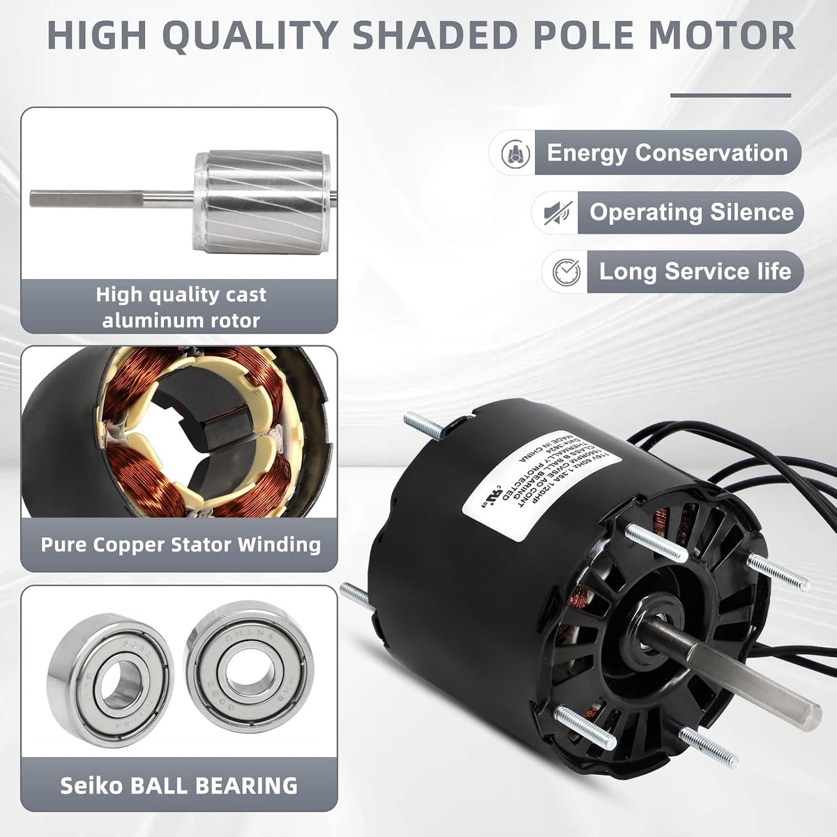 Criditpid 3.3-Inch General Purpose Motor Replacement for Fasco D132, Dayton 161M08.