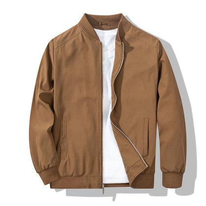 Men's Bomber Jacket Fashion Stylish Lightweight Windbreaker Spring Fall Casual Jackets for Men Coffee XX-Large