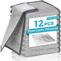 Non Scratch Wire Dishcloth,New Upgrade 3-Layer,12pcs,7.08"X8.86"