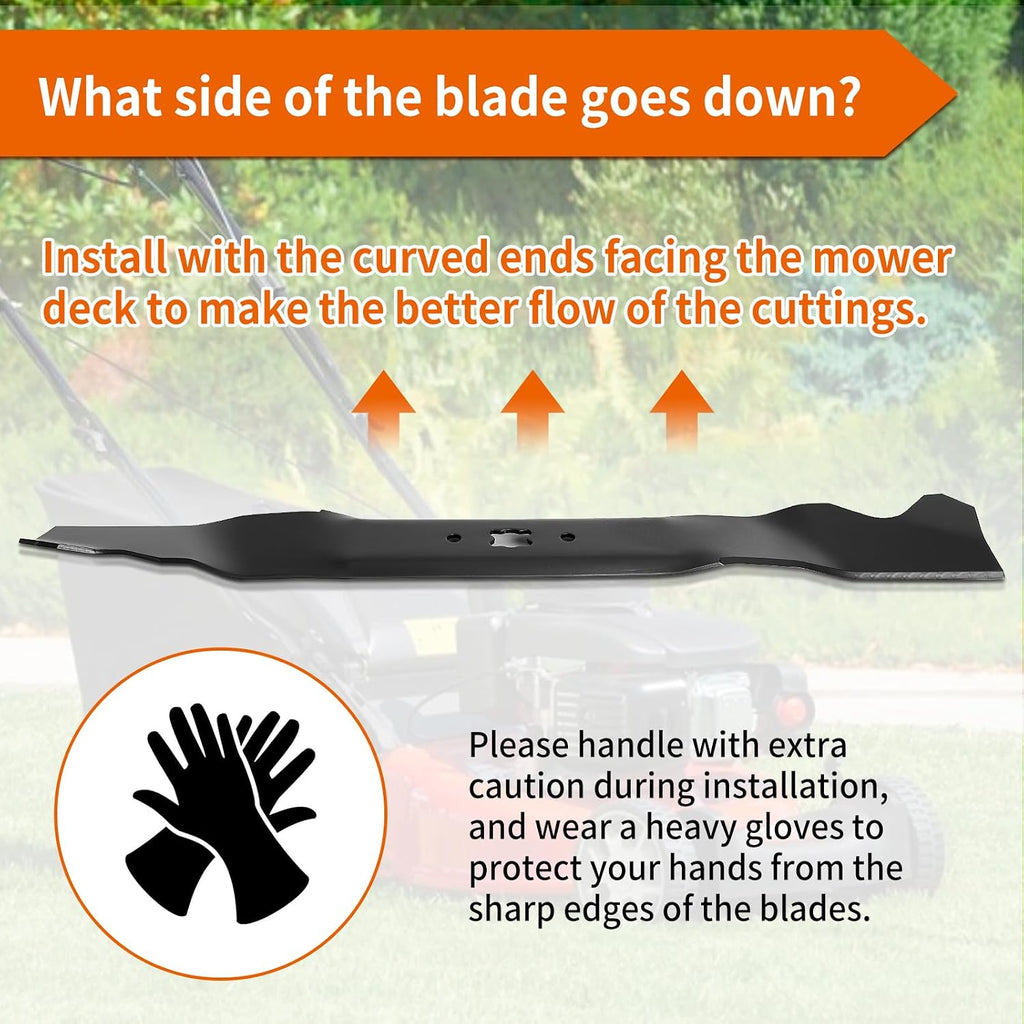 942-0741A Mower Blade for Cub-Cad et MTD Troy Bilt 21" Deck, 942-0741 Mulching Blades for Troy Bilt TB130 TB230 410