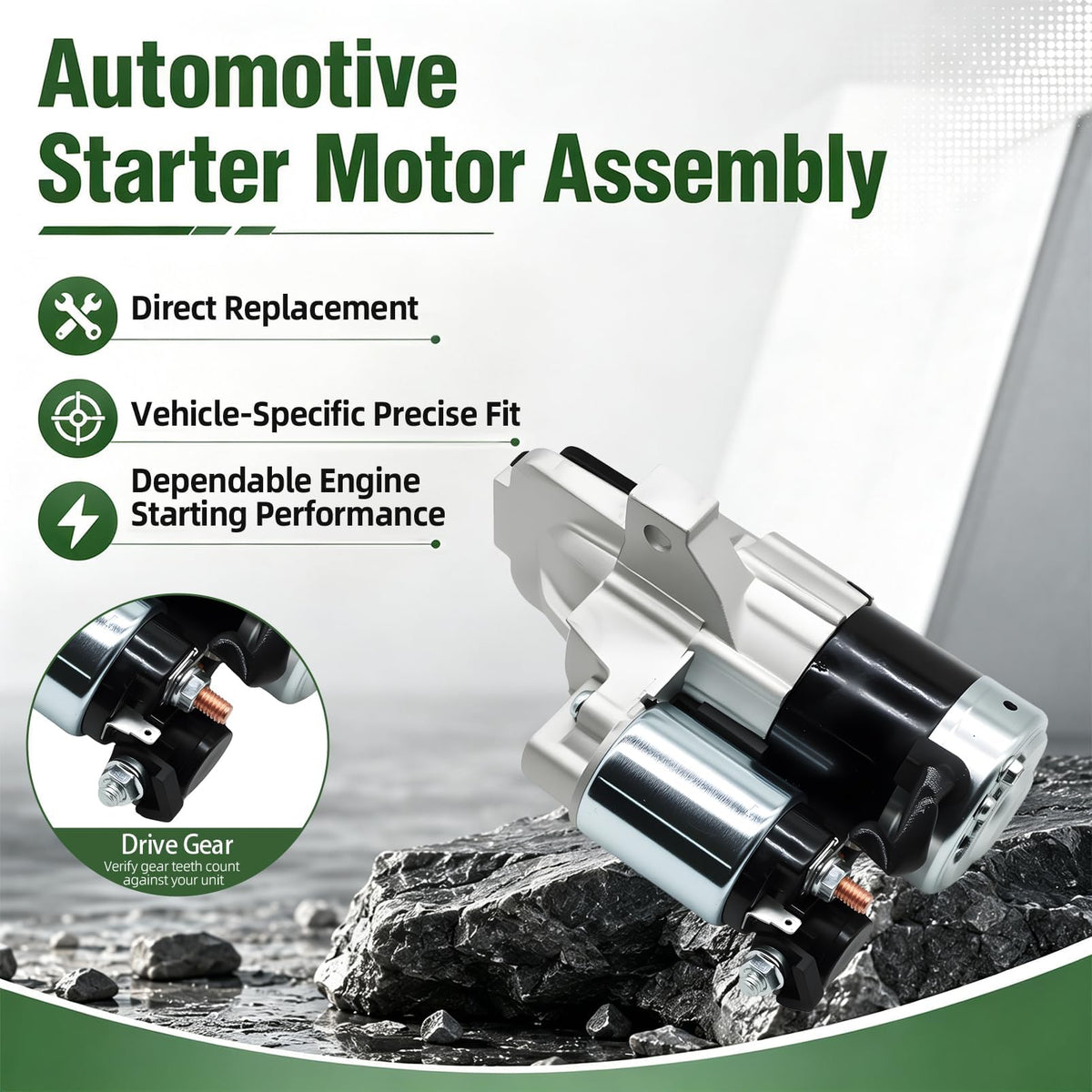 Yunnergo L81318400 Starter Compatible with 3 2004-2009 2.0L I4