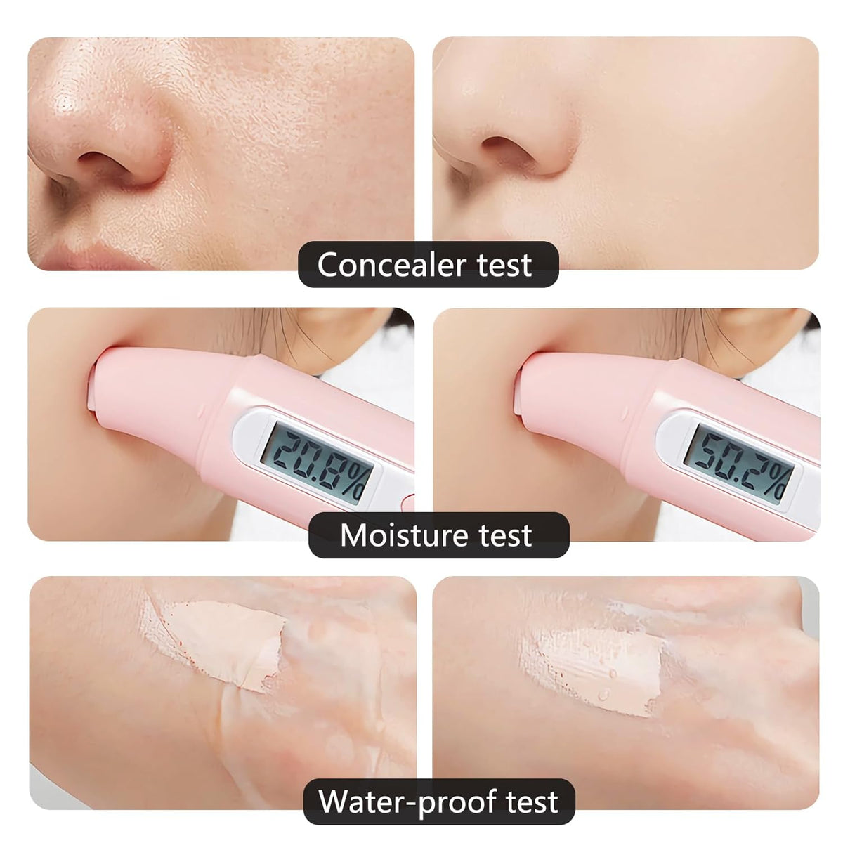 Cushion Foundation Concealer for Women, Face Makeup Air Cushion CC Cream Foundation for Mature Skin, Even Skin Tone