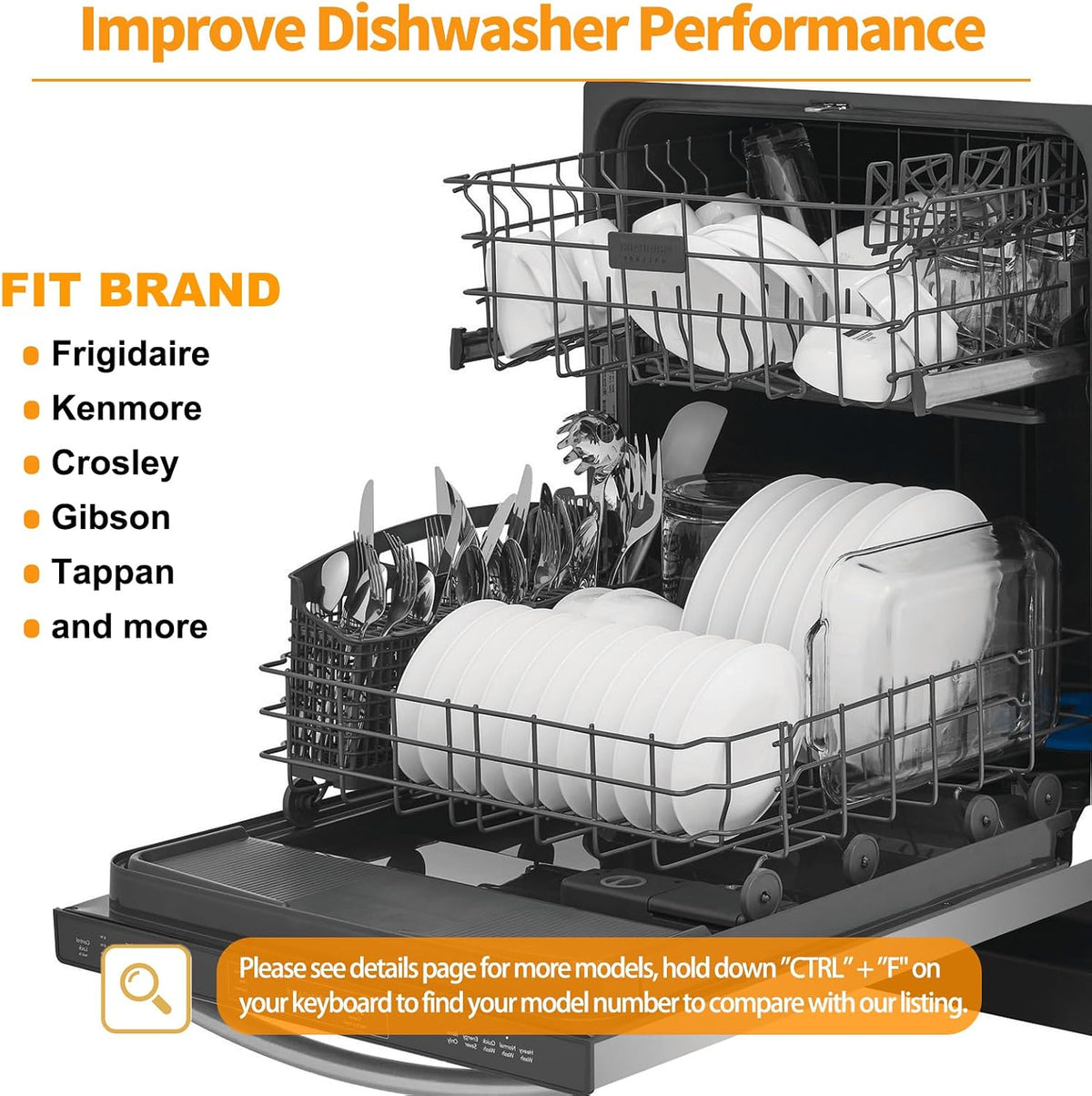 5304532229 Dishwasher Wheel Replacement for Frigidaire, Electrolux, Kenmore, Crosley - Replaces 5304521179, BGHD2433KF0, BGHD2433KF1, 5300809640, AP7195062