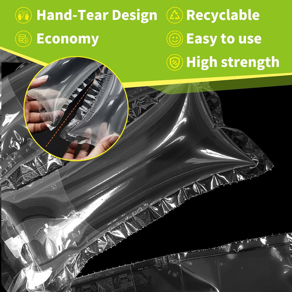 150 Count Packing Air Pillows for Shipping with Pump, Size 4.72" x 9.84"