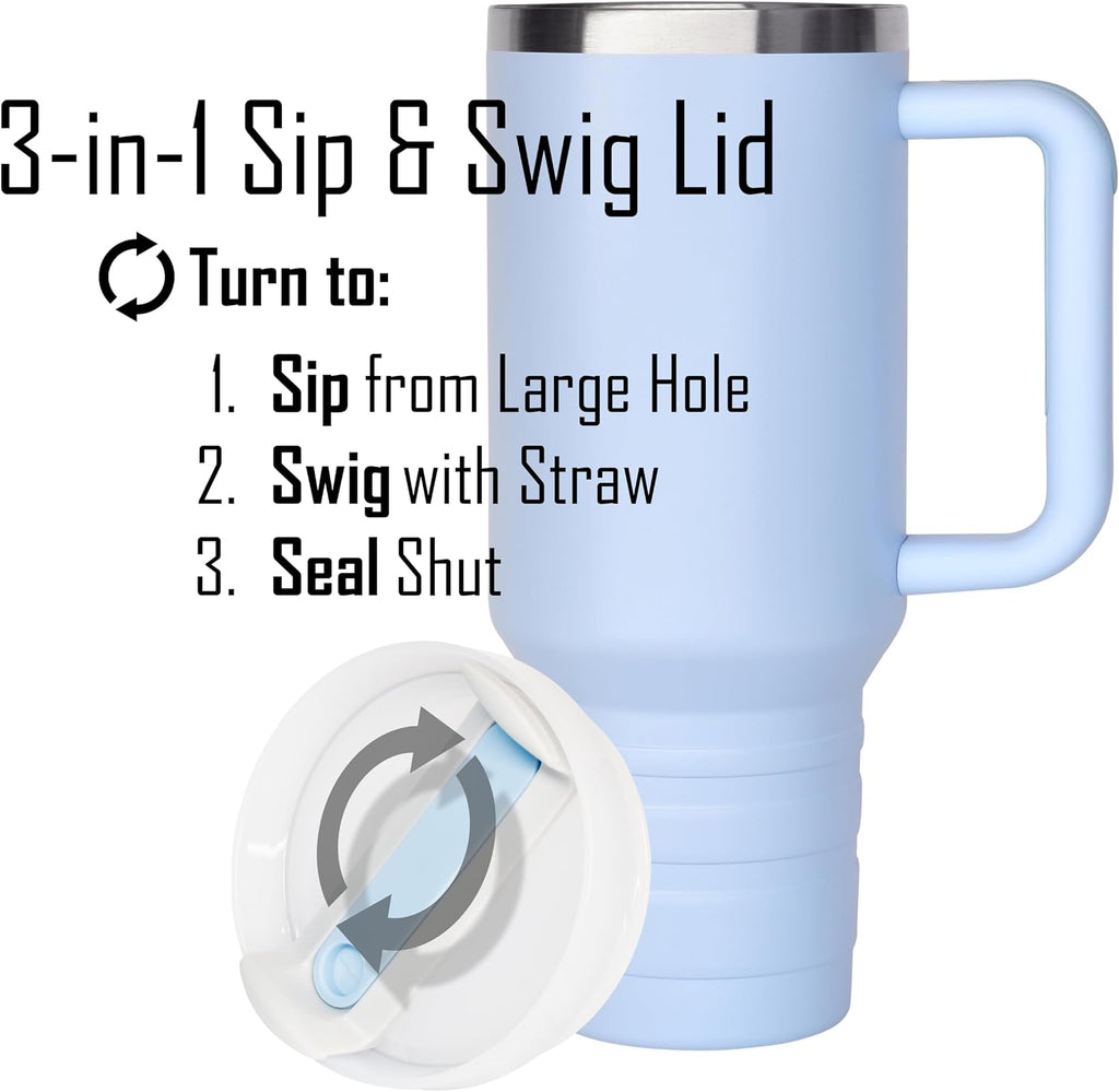 40oz Tumbler with Lid and Straw - Reusable Double Wall Insulated Stainless Steel Water Bottle and Coffee Cup to Keep