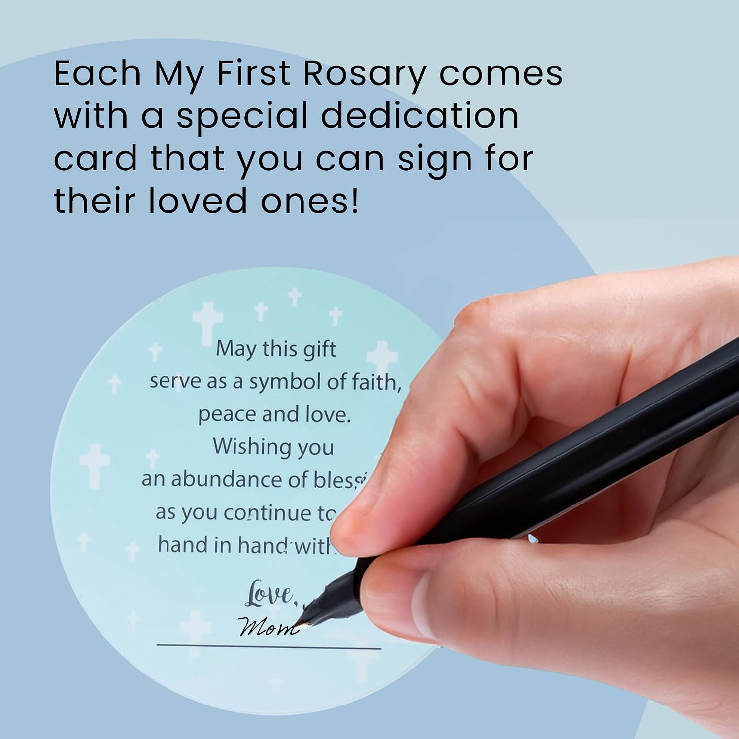 Baptism Gifts for Boys and Girls – White Rosary with Ceramic Keepsake Box and Card