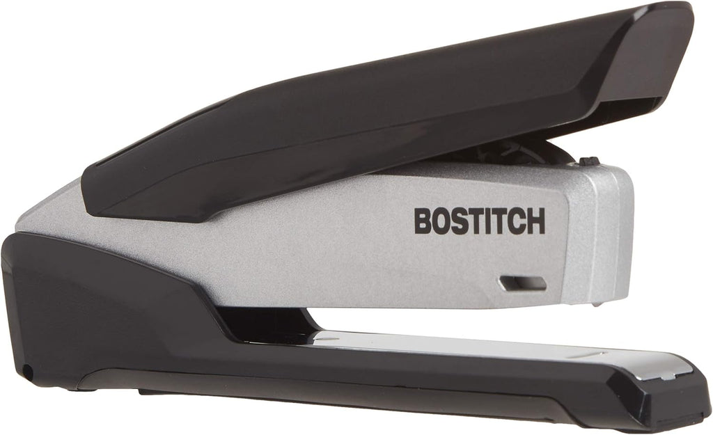 Office Executive Metal Desktop Stapler, 3 in 1 Spring Powered Stapler, One Finger, Staple Storage Compartment &