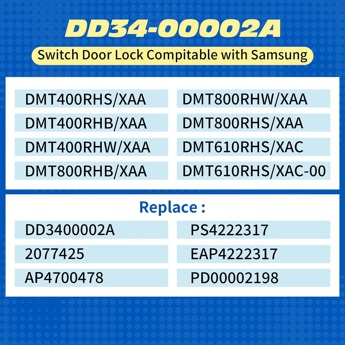 DD34-00002A Dishwasher Door Switch Latch