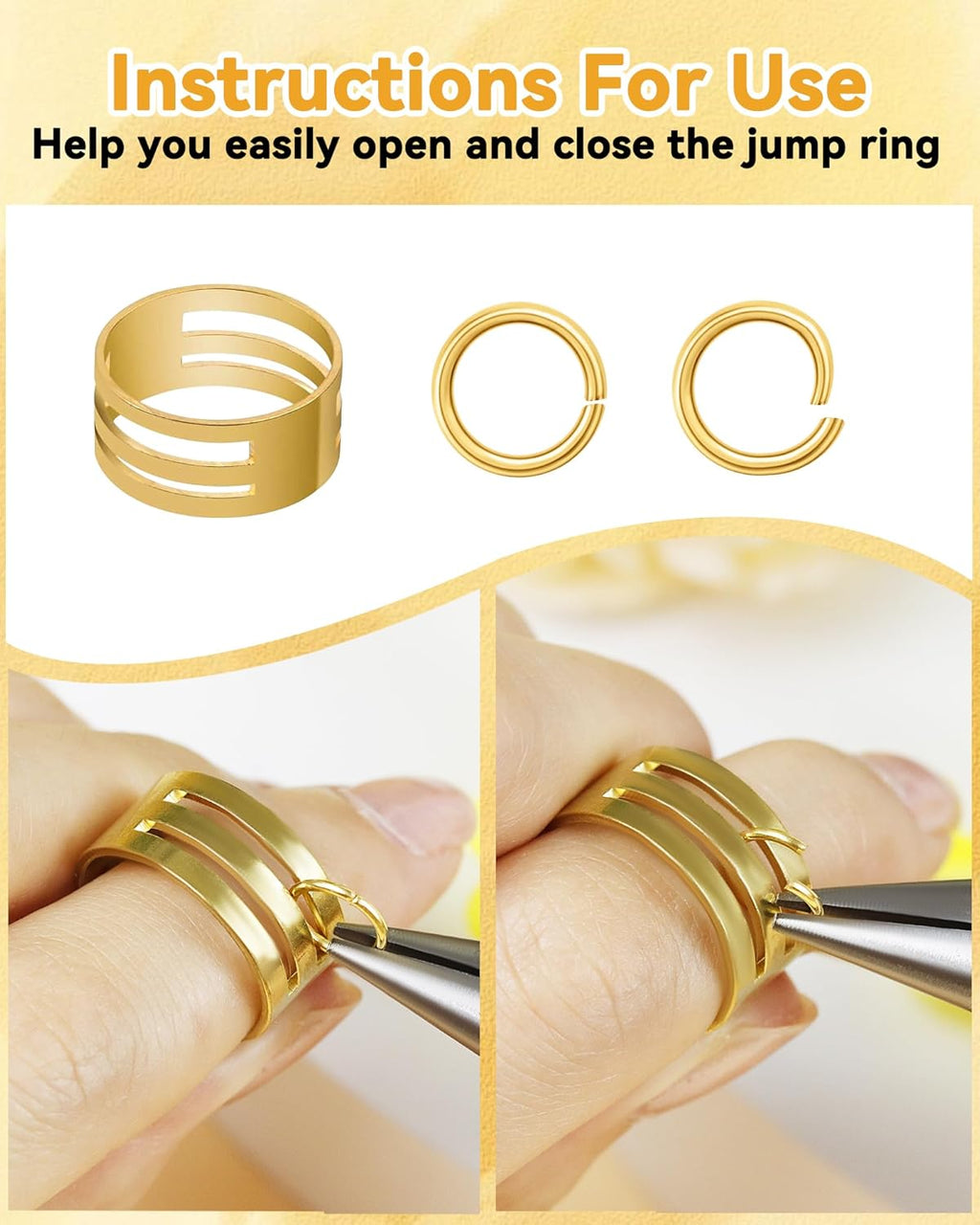 2400PCS Jump Rings Kit for Jewelry Making and Craft Supplies ﻿﻿ ﻿ | Gold/Silver Jump Rings,Lobster Clasps &