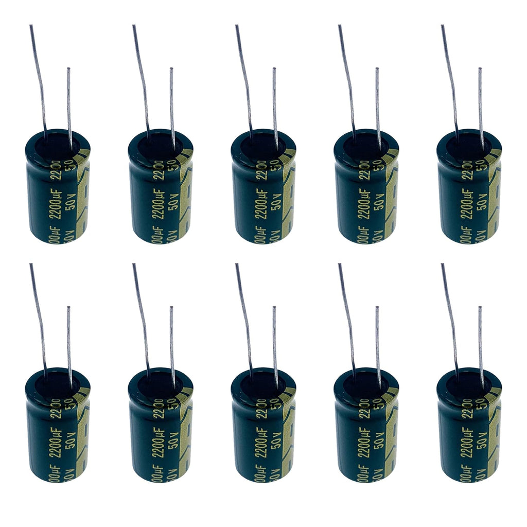 10Pcs 50V 2200UFAluminum Electrolytic Capacitor 16×25mm