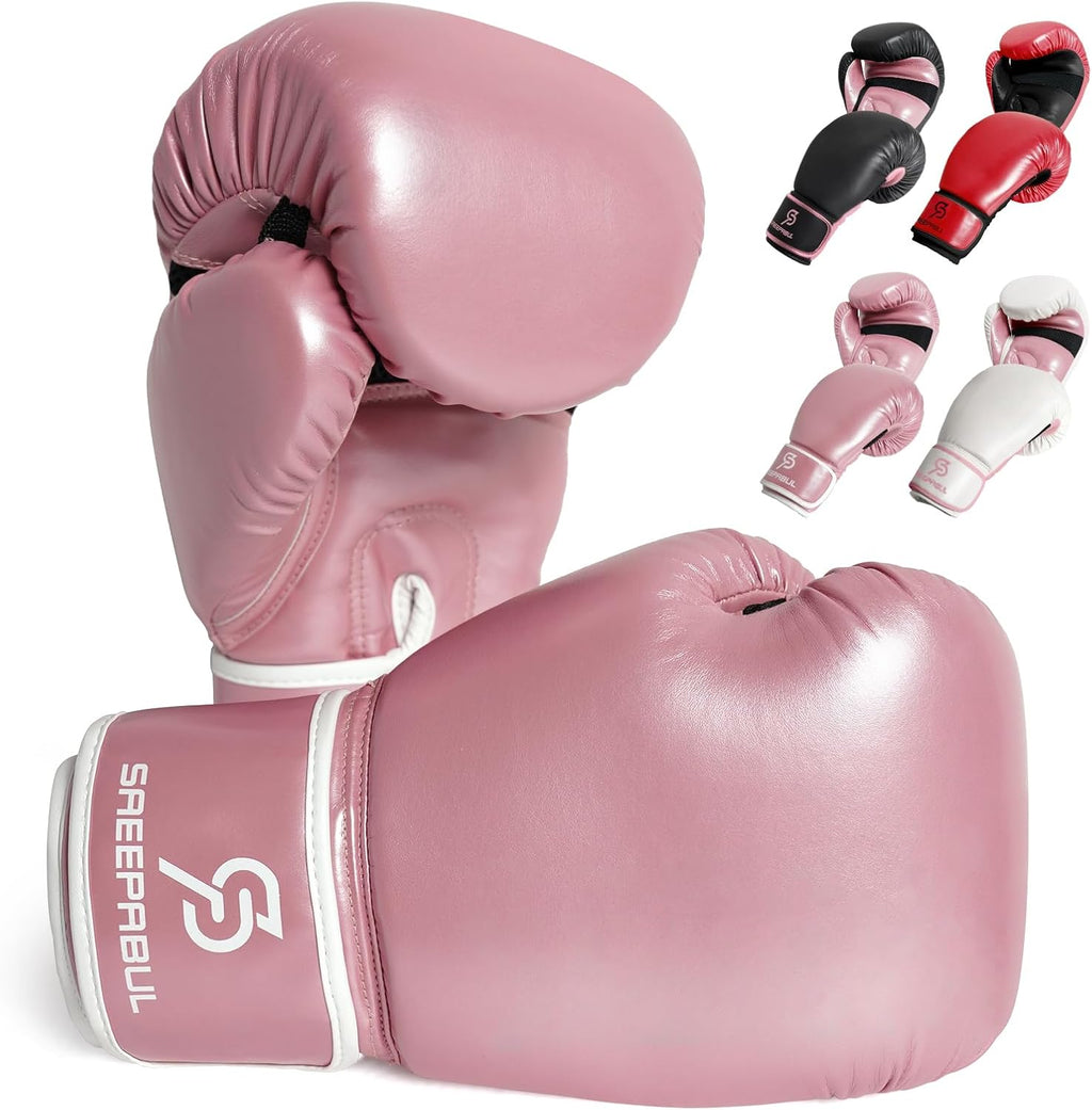 Boxing Gloves for Men & Women, Beginner Kickboxing, 8-16oz