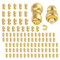 100-Pack Niikappu Push Fit Fittings, 1/2"x3/8" Reducing Coupling(PF156-100)