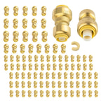100-Pack Niikappu Push Fit Fittings, 1/2"x3/8" Reducing Coupling(PF156-100)