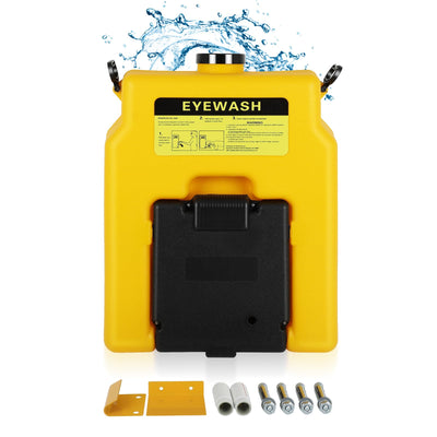 Portable Eye Wash Station OSHA Approved,14 Gallon Wall Mount Eyewash Station Lasting for 15 Minutes, 53L Refillable