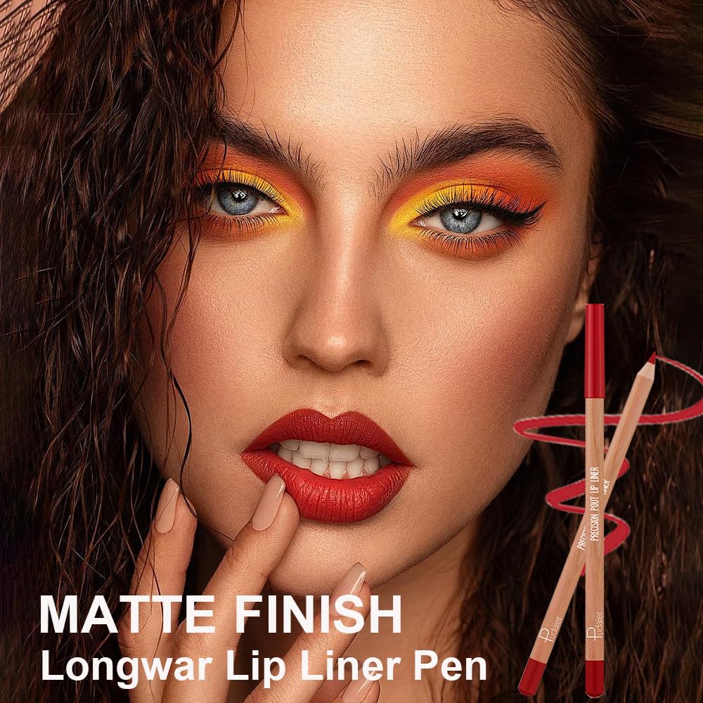 12 Colors Lip Liner Set, Matte Finish Series Lip Liners Pen, Set A