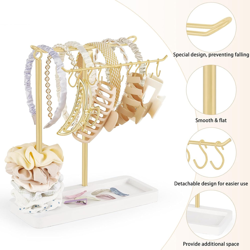 Headband Holder Metal Hair Accessories Organizer Storage Claw Clip | Multifunctional Stand Display Scrunchies