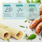 19mm Collagen Casings For Sausage Making, Edible, Clear, Smoked Beef Collagen Sticks, 3/4” Diameter Snack Stick