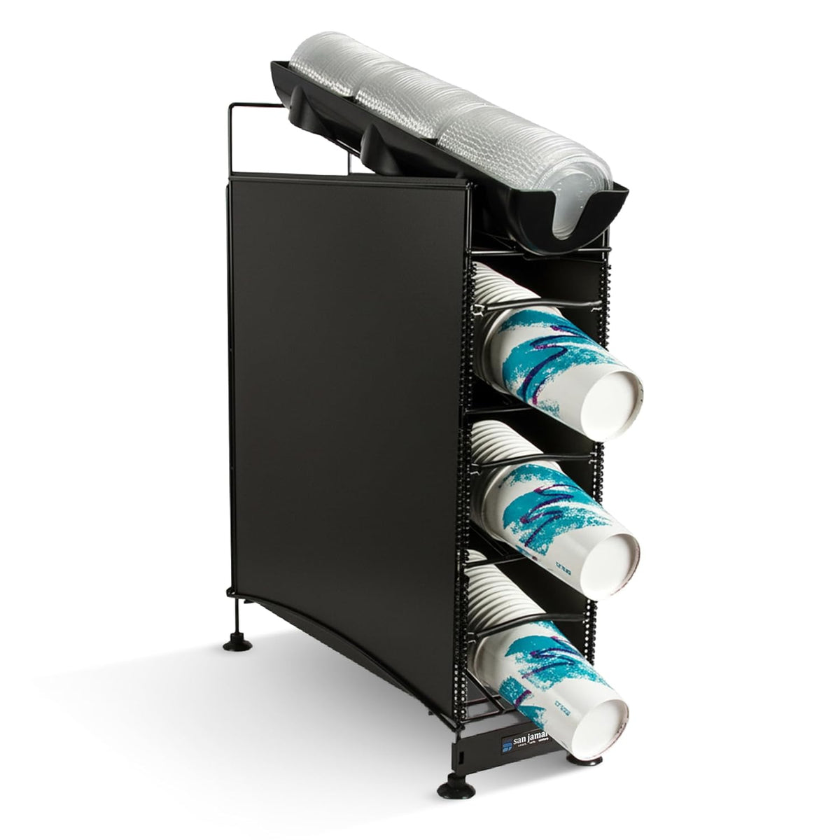 4-Tier Countertop Three-Cup Dispenser with Adjustable Coils