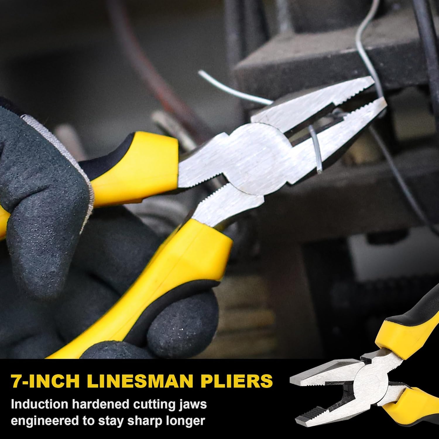 8-Piece Pliers and Wrench Set, 8” Adjustable Wrench, 12”, 10”, 8” Groove Joint, 7” Linesman, 6” Slip Joint, 6” Long