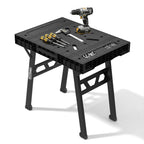 Portable Work Table, 1650lbs Capacity, Folding Work Bench, Black