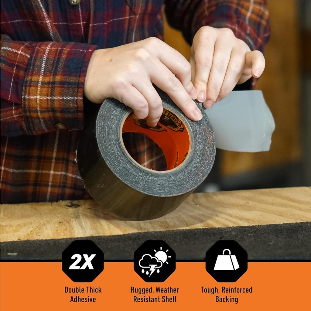 6003001 Tough & Wide Duct Tape, 30yd, Black